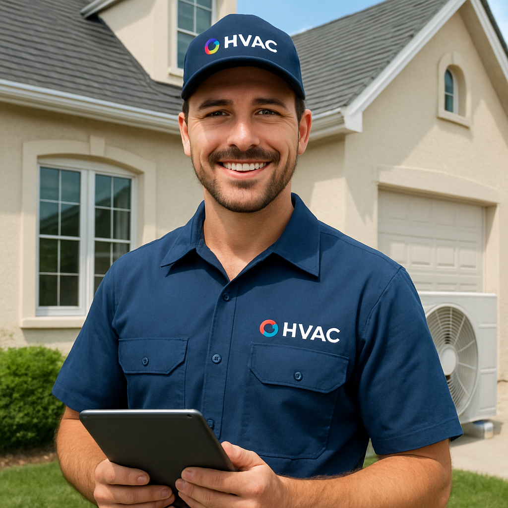 Technicien certifié Clim Expert 78 devant une maison